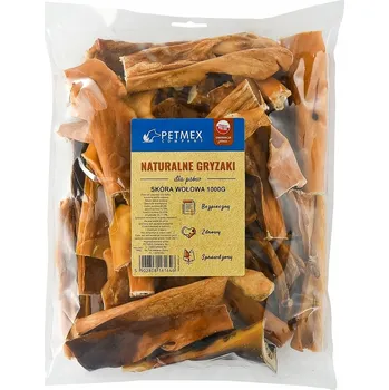 Pamlsek pro psa Pamlsek, přírodní kousátko pro psa Sušená hovězí kůže Petmex 15 cm, 1 kg