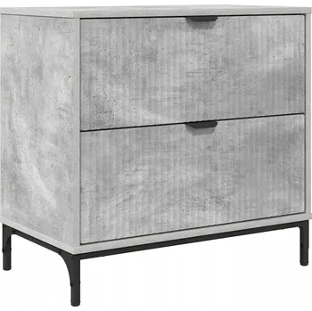 Noční stolek Noční stolek se zásuvkou, betonově šedý, 63.5 x 36 x 61 cm