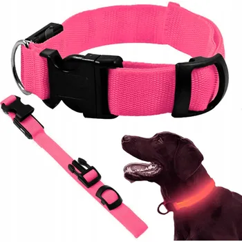 Obojek pro psa Svítící látkový obojek pro psa Verk Group, velikost L