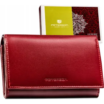 Peterson peněženka z pravé kůže červená - dámská