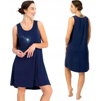 Dámské noční prádlo Košile Key Lnd 764 B25 Velikost/R Viskóza S-Xl Tmavě modrá L