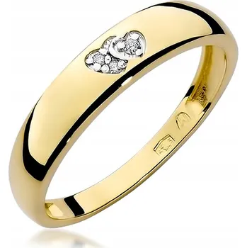 Prsten ZLATÝ PRSTÝNEK ZÁSNUBNÍ PRSTEN 0,08 ct vel. 24