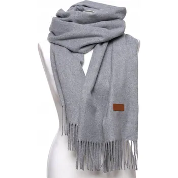 Šála Teplá černá šála s třásněmi pro chladné dny MORAJ