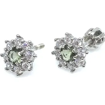 Náušnice Šperky Jan Kos Jan Kos jewellery Stříbrné náušnice s vltavínem 32106261