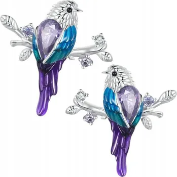 Náušnice Stříbrné NÁUŠNICE Zimorodek Stříbro 925 Náušnice Trusky