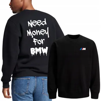 Pánská mikina MIKINA MIKINA BMW POTŘEBUJI PENÍZE NA MIKINA MIKINU BMW S POTISKEM NA ZADNÍ STRANĚ L