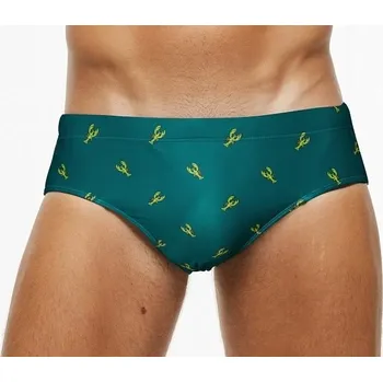 Pánské plavky PÁNSKÉ PLAVKY SLIPOVÉ ŽLUTÉ ŠTÍŘI XL