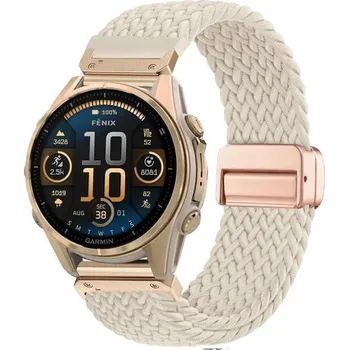 Řemínek na hodinky CUNUJIX Quickfit Pletený řemínek na hodinky pro Garmin Fenix 7S/ Fenix 6S/ Fenix 5S/ Fenix 8 43mm/
