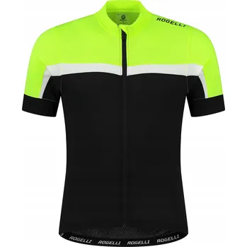 cyklistický dres Pánský cyklistický dres Rogelli Course černá/fluor/bílá S
