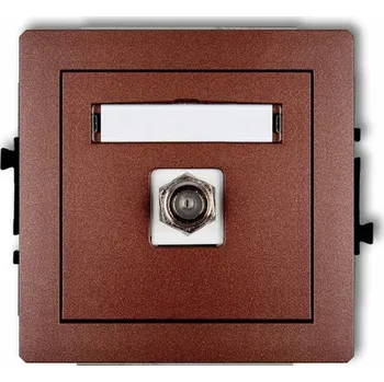 Elektrická zásuvka Anténní zásuvka nástěnná Karlik hnědá