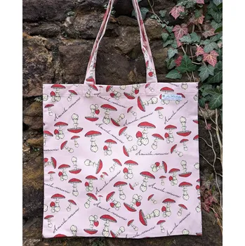 Nákupní taška Les Houbeles Taška nejen na houby "Muchomůrky" růžová