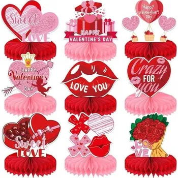 Party dekorace INRUI 9 ks valentýnské párty dekorace