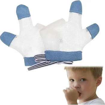 Dětský bezpečnostní prvek Rukavice proti sání palce, 1 pár chráničů palce odolných proti kousnutí, s nastavitelnou zarážkou,