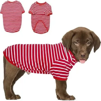 Obleček pro psa PetSmiler psí svetr - tenký psí svetr pro malé psy, pruhované psí tričko pro malé psy a kočky,