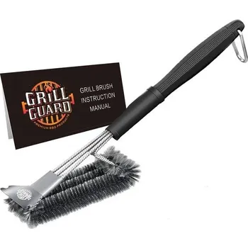 Kartáč a škrabka na čištění grilu BBQ - Drátěný kartáč na gril - Čistič roštu z nerezové oceli 34