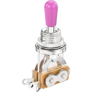 Příslušenství ke stanu QUARKZMAN 3-polohový kytarový krátký přepínač, rovný přepínač, stříbrný s fialovým tlačítkem pro