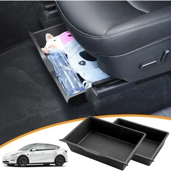 Úložný box 2 ks organizér na sedadla Model Y pro Tesla, protiskluzová přední sedadla, odolný úložný box na