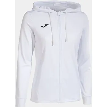Dámská mikina Dámská/Dívčí sportovní mikina JOMA SCULPTURE II ZIP-UP HOODIE WHITE Velikost: 14 (XS), Barva: WHITE