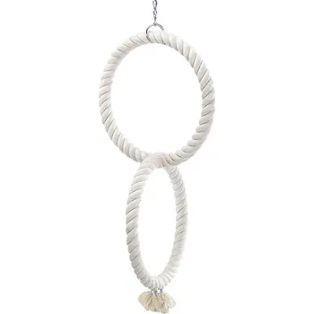 Příslušenství ke kleci pro ptáka Nobby bavlněné 2 kruhy pro papouška 81x34cm