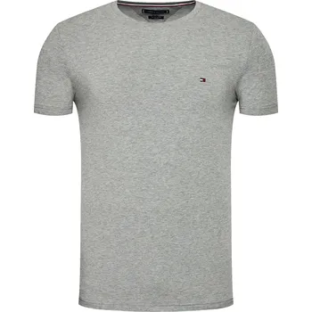 Pánské tričko Tommy Hilfiger Tričko Pánské Šedé Sportovní Bavlněné Basic vel. M