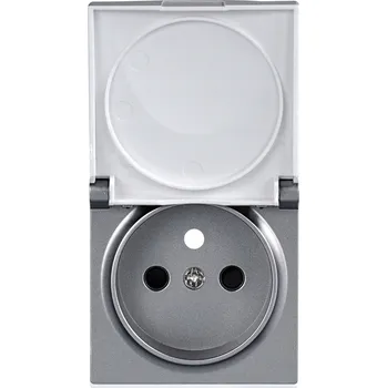 Elektrická zásuvka Elektrická Zásuvka Viplast stříbrná