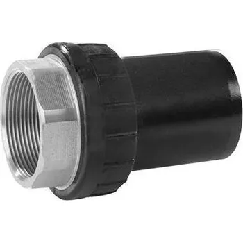 Vodovodní potrubí Aliaxis FRIALEN UAM PE 100 SDR 11 přechodový kus 1 1/4"", univerzální, s vnitřním závitem, PE-HD/mosaz