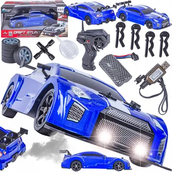 RC model auta Auto na DRIFT Velké 28 cm 18 km/h Pohon 4x4 2,4 GHz 1:16 Pára Dým LED