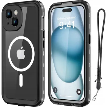 Pouzdro na mobilní telefon Voděodolný Pouzdro 4kom pro Apple iPhone 15 černý