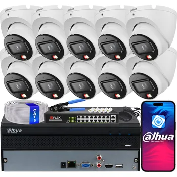 IP kamera Sada IP monitoringu 10x IPC-HDW1839T-A-IL Smart Dual Light 8Mpx 4K DAHUA