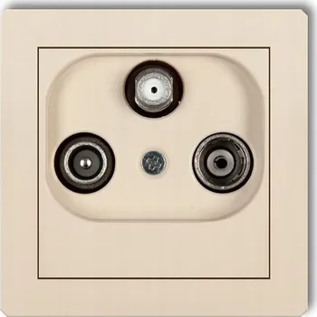 Elektrická zásuvka Anténní zásuvka nástěnná Karlik béžová