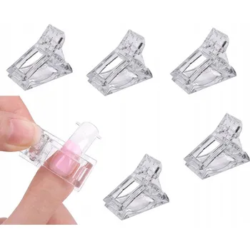 5x KLIP / Spona pro modeláž nehtů, gelové tunely