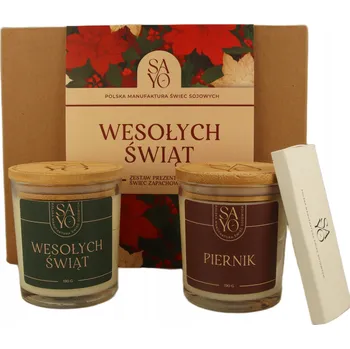 Svíčka Sójová vonná svíčka Vánoční, Perník Sayo 2 ks