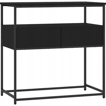 Konferenční stolek Konzolový stolek, černý, 75x40x75 cm, dřevotříska