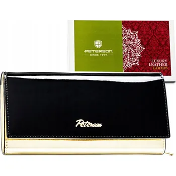 Peněženka Peterson dámská peněženka z pravé kůže, černá