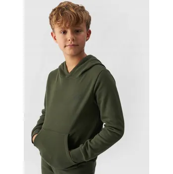 Chlapecká mikina MIKINA CHLAPECKÁ 4F DĚTSKÁ TEPLÁKOVÁ MIKINA S KAPUCE, BAVLNA, ZATEPLENÁ, VELIKOST 122