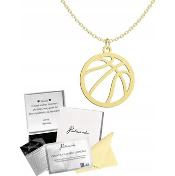 Náhrdelník Náhrdelník MÍČ BASKETBAL stříbro pozlacené