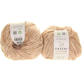 Příze Gazzal Sweet Baby organic cotton 2612 béžová