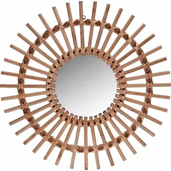 Zrcadlo ZRCADLO KULATÉ ZÁVĚSNÉ nástěnný, přírodní boho styl