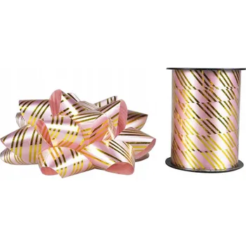 Obraz Sada na zdobení dárků s růžovými proužky VÁNOCE