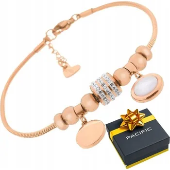 Náramek Dámský náramek PACIFIC ALEXA-RG s Zirkony a perlový – ELEGANTNÍ jako DÁREK
