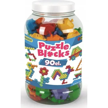 ostatní stavebnice Wader Stavebnice Puzzle - ve sklenici 90 ks