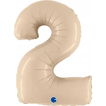 Balónek Balónek Číslice 2 Satin Cream - 102 cm