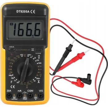 Multimetr DIGITÁLNÍ RUČNÍ MULTIMETR XTREME DT9205A LCD MĚŘIČ TESTER PROUDU NAPĚTÍ