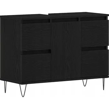 Koupelnový nábytek Skříňka pod umyvadlo se zásuvkou Černý Dub 80 x 33 x 60 cm