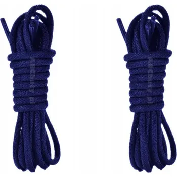 Vrták Tmavě modré tkaničky do bot 120 cm STŘEDNÍ kulaté 3,5 mm bavlněné G9-49