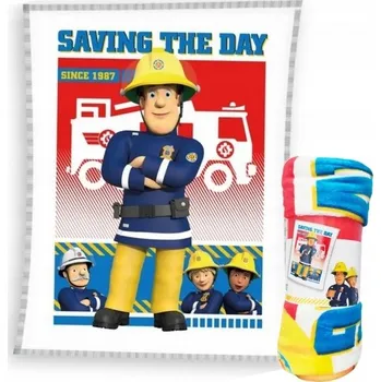 deka DEKA Požárník Sam 130x170 VELKÁ PLYŠOVÁ DEKA PRO DĚTI TEPLÁ MĚKKÁ