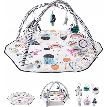 Hrací deka Hrací deka pro miminka s hrazdičkou a 6 smyslovými hračkami, 106 cm x 106 cm (41.7" x 41.7")