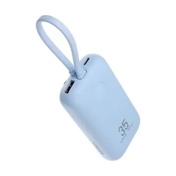 Powerbanka Powerbanka Veger K1 (W1188) PD QC3.0 35 W 10 000 mAh s vestavěnými kabely USB‑C / Lightning, modrá - Veger + zdarma možnost vyzkoušet a vrátit zboží do 30 dní