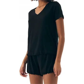 Dámské pyžamo Henderson dámské pyžamo viskóza černé velikost S