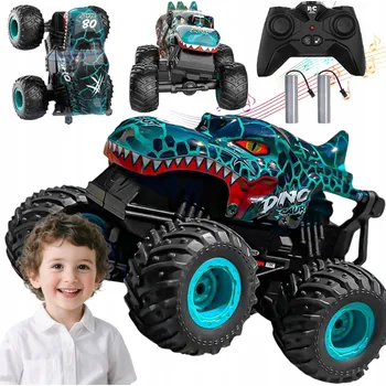 RC model auta RC MONSTER TRUCK DINOSAURUS DÁLKOVĚ OVLÁDANÉ VOZIDLO HRAČKA PRO DĚTI 360°